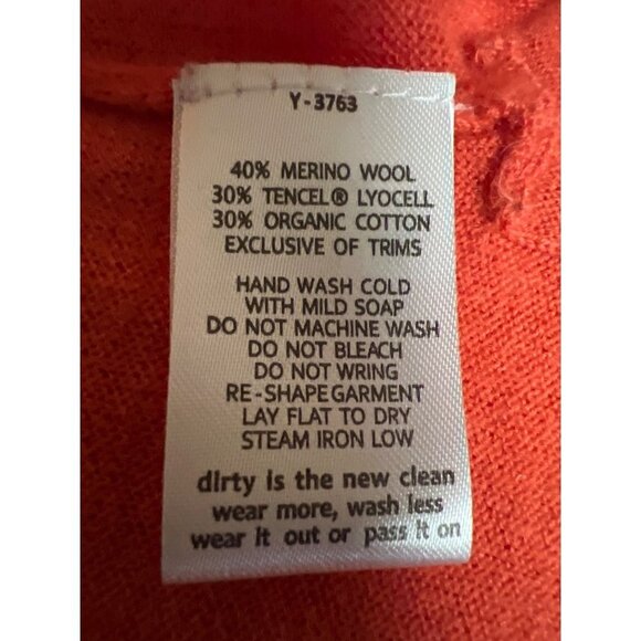 Toad & Co Orange Colorblock Knit Round Neck Sweater Wool Blend Women's XL - Picture 9 of 9